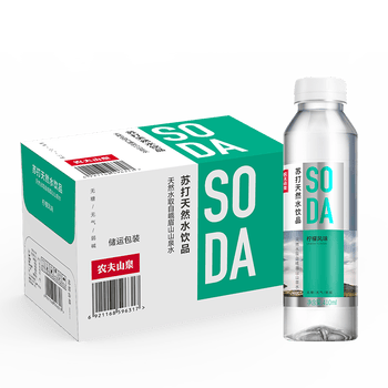 农夫山泉饮用天然水 苏打水 无糖柠檬 410ml*15瓶 整箱