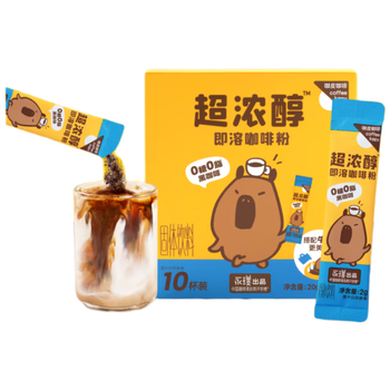 咖皮【永璞出品】超浓醇速溶无糖黑咖啡粉0糖0脂意式美式拿铁 2g*10条