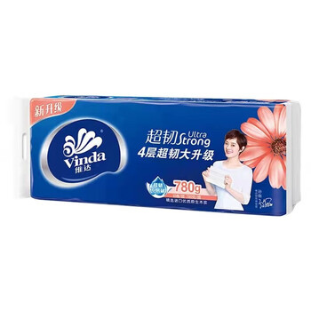 维达（Vinda） 超韧无芯卷纸 柔滑家用婴儿纸巾 4层780g 10卷/提*3提V4143