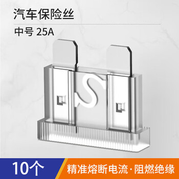 汇君 汽车保险丝保险片车用保险片插片4S店保险丝管套装 中号25A-10片