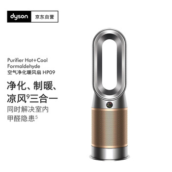 戴森DYSON HP09 多功能空气净化 兼具暖风扇 除螨除尘除过敏原除异味 过滤花粉 宠物毛发  黑金色