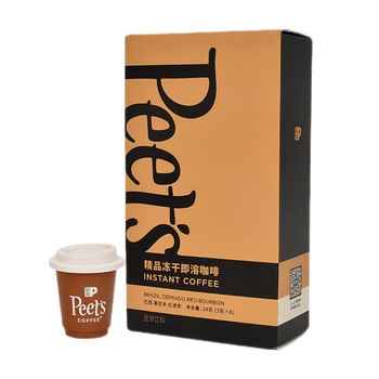 皮爷咖啡皮爷peets 冻干即溶咖啡（巴西喜拉多红波旁）24g（3g*8颗）A