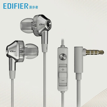 漫步者（EDIFIER）GM360pro 圈铁耳机Hi-Res 入耳式三单元有线耳机 电竞电脑降噪音乐耳麦 水银色