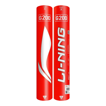 李宁（LI-NING）羽毛球鹅毛球训练比赛用球飞行耐打性能兼顾G200 77速 12只装