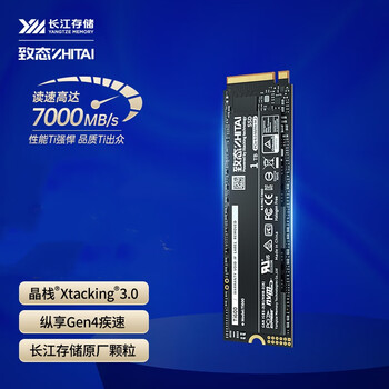 致态(ZhiTai)长江存储 1TB SSD固态硬盘 NVMe M.2接口 Ti600系列 (PCIe 4.0 产品)