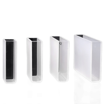 湘玻 石英比色皿二通光微量比色皿熔融实验室光谱分析耗材两通光10mm（胶粘工艺）2只 盒 