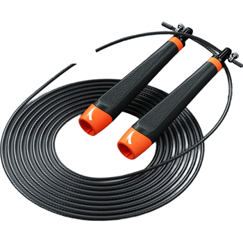 安踏（ANTA）竞速跳绳钢丝专业比赛中考考试专用儿童中小学生体育超轻 黑橙