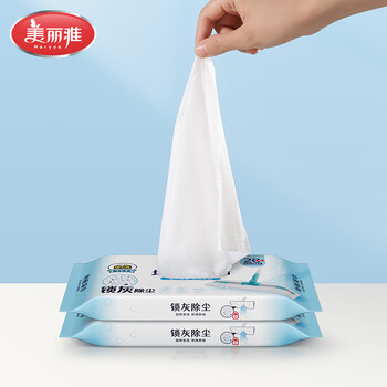 美丽雅一次性大号拖把替换湿巾38*22cm*20张地板静电除尘纸抑菌懒人抹布 美丽雅一次性大号拖把替换湿巾38*22cm*20张地板静电除尘纸抑菌懒人抹布