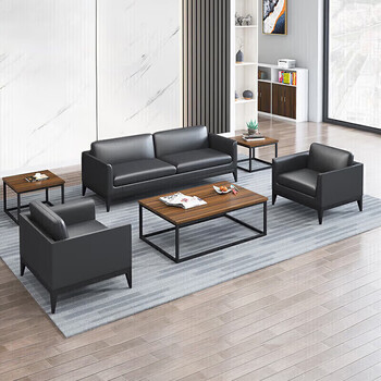 圣黎办公沙发商务接待会客洽谈沙发办公主管经理室沙发单人位（西皮）