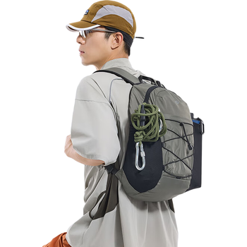 京东京造运动户外登山旅行双肩包 休闲徒步男士背包书包16L  曜石黑