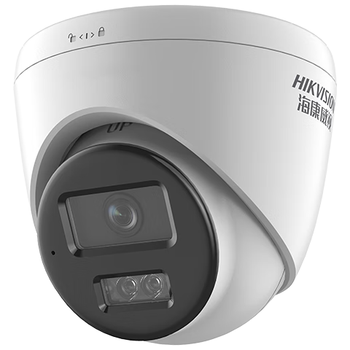 海康威视（HIKVISION）监控摄像头400万2K高清全彩夜视poe供电AI人形检测可对讲商超室内外半球DS-IPC-K34HV2-LT 2.8MM