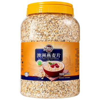 觅珍奇亚籽燕麦片无糖食品糖尿病人主食专用食品老人500g*3罐年货礼盒