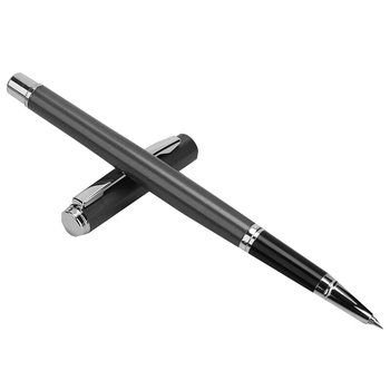 得力（deli）（HWM）金属中性笔签字笔 企业免费定制logo（60支/套） S82深灰色