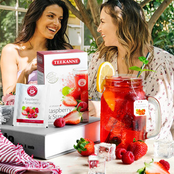 TEEKANNE德国进口草莓覆盆子水果茶包袋泡茶办公室冷泡养生果茶20包/盒