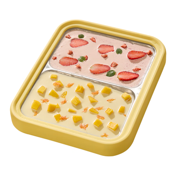 荣事达（Royalstar）炒酸奶机炒冰机冰淇淋机雪糕机小型免插电儿童diy制冰神器316不锈钢CB07A(鸳鸯）双盘防尘防串味