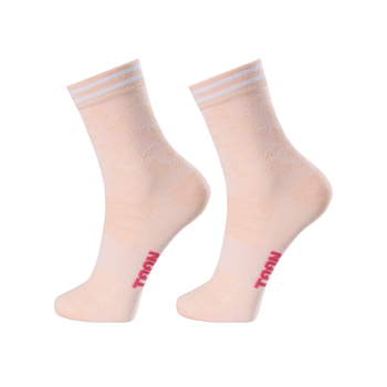 Taan泰昂羽毛球袜网孔薄款中筒运动女袜吸汗透气T192混色3双装