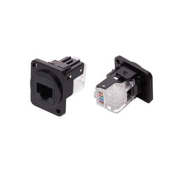 正鑫远 RJ45带屏蔽接头传输器水晶头连接器网线延长器模块免焊插头 压线式插座