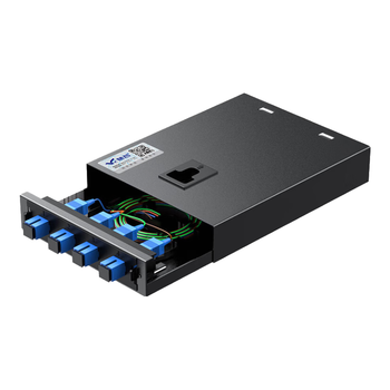 慧谷 光纤终端盒4口 4芯SC单模满配尾纤法兰盘 光缆熔接盒 光纤配线架接续盒 壁挂式 HG-ZDH-4SC-SM