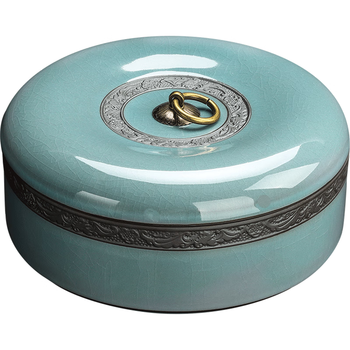 璞器哥窑普洱茶饼茶叶罐陶瓷密封罐储物罐茶叶收纳盒功夫茶具配件