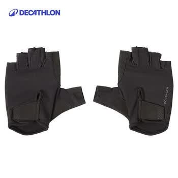 迪卡侬（DECATHLON）排湿除汗健身手套TCI100黑色S4066973