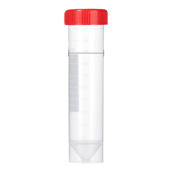 LABSHARK 塑料离心管实验室一次性ep管螺口盖PP材质样品管收集管【50mL】红盖可立25支