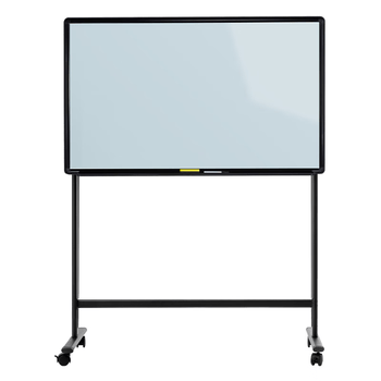 乐图（LOTOO）支架式白板90*120cm H形支架式磁性钢化玻璃白板写字板办公会议黑板