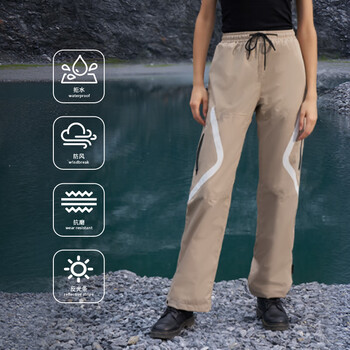 琴飞曼雨衣雨裤下半身男女防水防雨骑行外卖摩托车电动车时尚雨裤浅咖色3XL