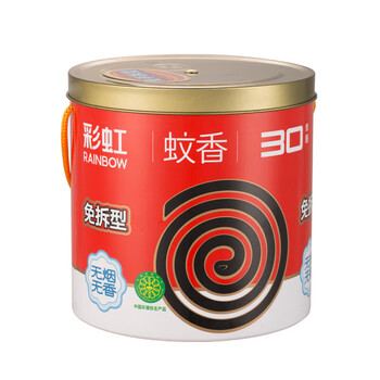 六神 蚊香大盘30圈【免拆型蚊香无烟纸筒装+接灰盘】家用温和有效驱蚊
