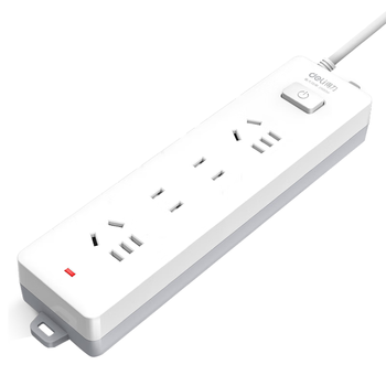 得力（deli）3C认证国标安全插座/插排/插线板/接线板/排插/拖线板 总控开关 儿童保护门 4位3米 18251-03