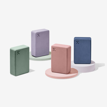 Keep 瑜伽砖辅助拉伸磨砂稳固防滑瑜伽舞蹈EVA环保材质 浅草绿一对装