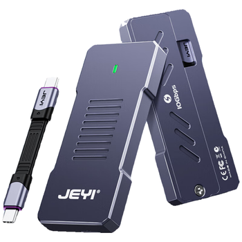 佳翼（JEYI）M.2 NVMe/SATA双协议固态硬盘盒 Type-C3.2 Gen2移动硬盘盒 全铝合金CNC散热 笔记本苹果手机PS5