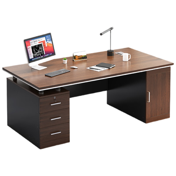 中伟（ZHONGWEI）老板桌简约现代办公桌经理桌电脑桌写字桌办公桌长条桌1.6米