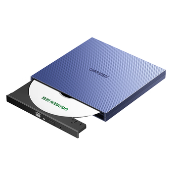 绿联USB外置光驱移动刻录机8倍速高速读刻一体 适用笔记本电脑外接DVD/CD光盘碟片便携播放读取器40576