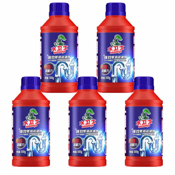 水卫仕（seaways）管道疏通剂 下水道马桶地漏堵塞 除臭溶解通 500g*5瓶
