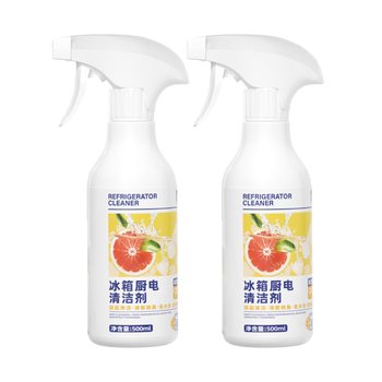 WTZ冰箱清洁剂500ml*2瓶 免水洗去油污垢除菌除臭异味厨房家电清洗剂