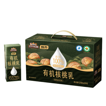 三只松鼠有机核桃乳250ml*10盒植物蛋白饮料营养早餐整箱学生节日送礼
