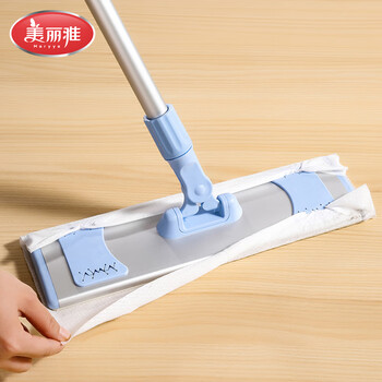 美丽雅一次性大号拖把替换湿巾38*22cm*20张地板静电除尘纸抑菌懒人抹布 美丽雅一次性大号拖把替换湿巾38*22cm*20张地板静电除尘纸抑菌懒人抹布