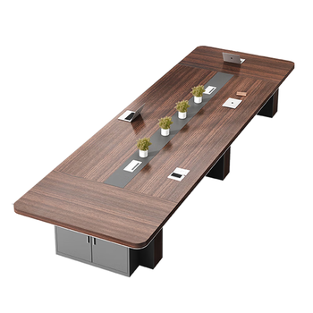 圣黎会议桌长桌培训桌椅组合办公桌洽谈桌 5.0*1.5米会议桌