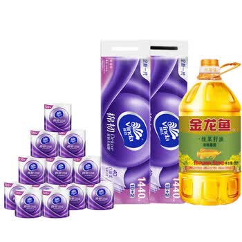 维达（Vinda）【食用油+卷纸】一级菜籽油5L(非转) +V4669卷纸12卷*2提公司福利