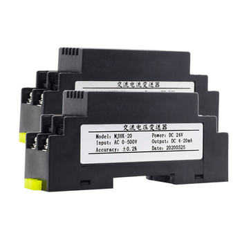 鑫凯辰 交流电流电压变送器电量传感器AC0-5A转4-20mA信号隔离器转换模块AC+0-100V转0-10V