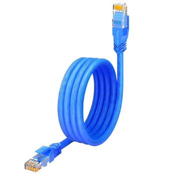 安普康（AMPCOM）六类跳线2米 千兆成品网线 非屏蔽无氧铜电脑路由器UTP配线架交换机连接线缆 蓝色 AMC6BU71820