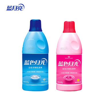 蓝月亮 【白漂】600ml白色衣物色渍净+【彩漂】600ml彩色衣物色渍液增白