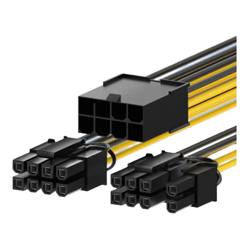 佳翼（JEYI）台式主机机箱电源供电转接线 大功率显卡8Pin转双6+2Pin供电线延长线