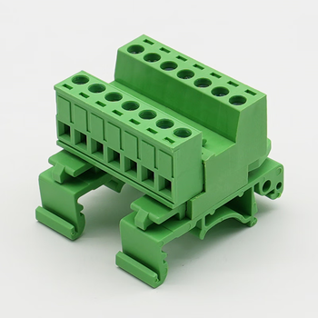 正鑫远轨道式接线端子2EDG-UKR-5.08mm安装35mm导轨免焊对接插拔式 7P 整套（15个)