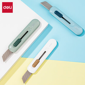 得力（deli）（HWM）简约迷你随身美工刀（24把/盒）颜色随机 2079