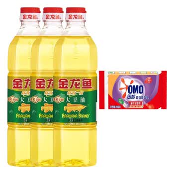 奥妙（OMO）薰衣草超效洗衣皂200G*1块 天然植物油+精炼一级大豆油900mlx3瓶