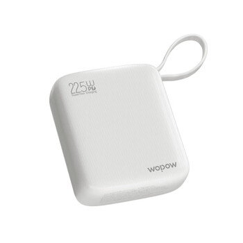 WOPOW沃品 LQ12PRO 10000毫安 22.5W快充小巧便携可上飞机移动电源 适用华为苹果 自带双线充电宝 WOPOW沃品 LQ12PRO 10000毫安 22.5W快充小巧便携可上飞机移动电源 适用华为苹果 自带双线充电宝