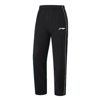 李宁（LI-NING）乒乓球服长袖运动套装国家队同款男女专业训练比赛服 黑色裤子 S
