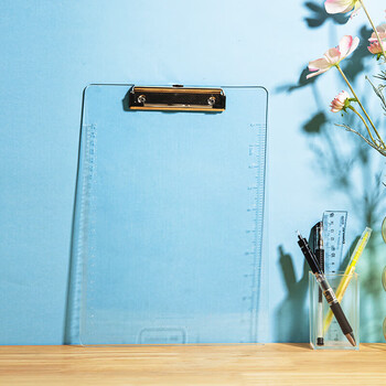 齐心A4便携书写板夹文件夹 可吊挂 A744-X 6个透明