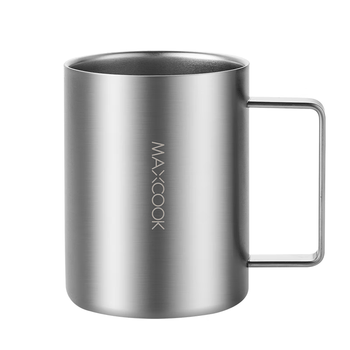 美厨（maxcook）316不锈钢水杯马克杯 双层泡茶杯子学生儿童口杯400ml MCB8708